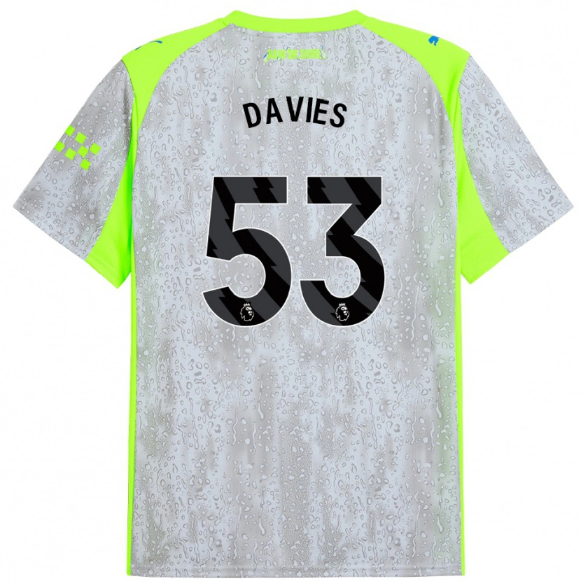 Danxen Herren Mayzee Davies #53 Grau Gelb Ausweichtrikot Trikot 2025/26 T-Shirt