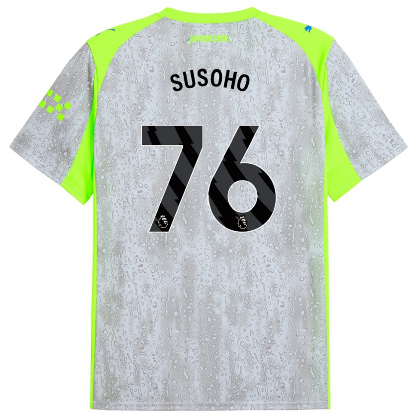 Danxen Herren Mahamadou Susoho #76 Grau Gelb Ausweichtrikot Trikot 2025/26 T-Shirt