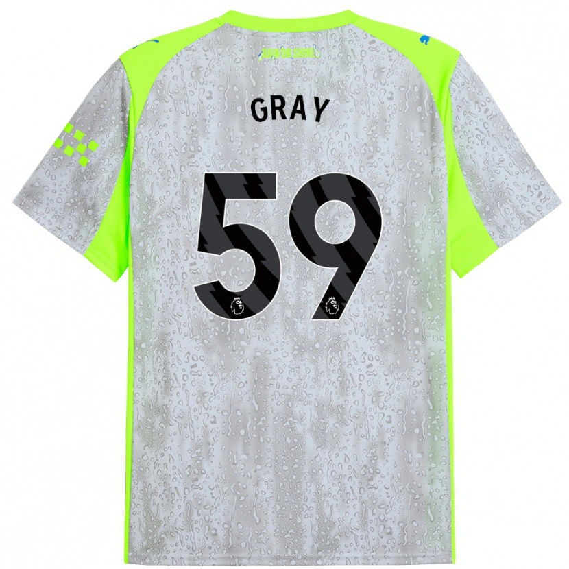Danxen Herren Charlie Gray #59 Grau Gelb Ausweichtrikot Trikot 2025/26 T-Shirt