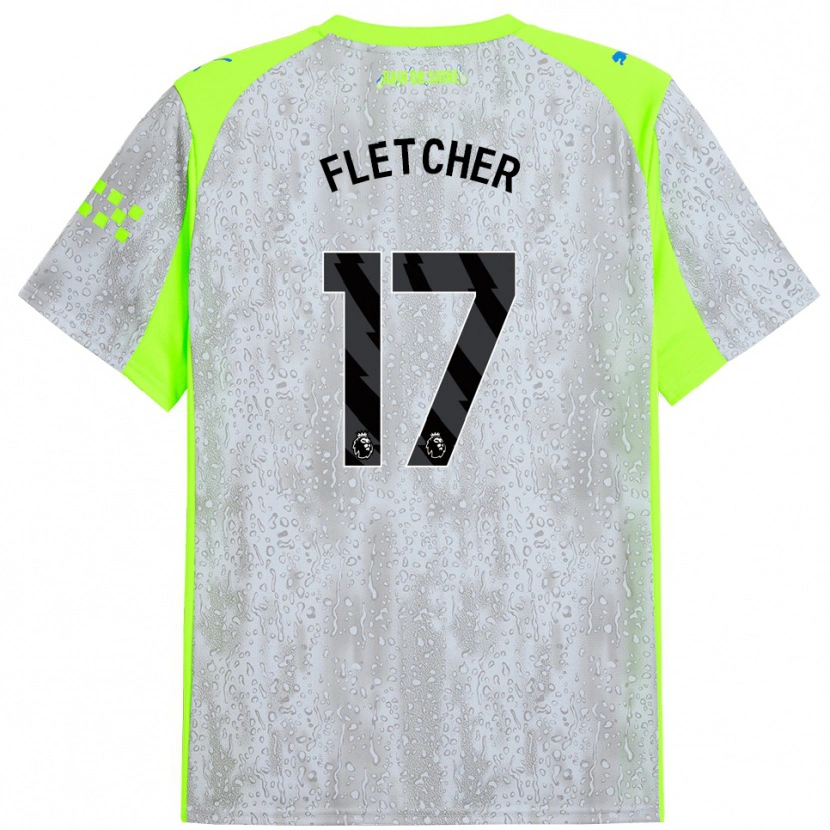 Danxen Herren Luca Fletcher #17 Grau Gelb Ausweichtrikot Trikot 2025/26 T-Shirt