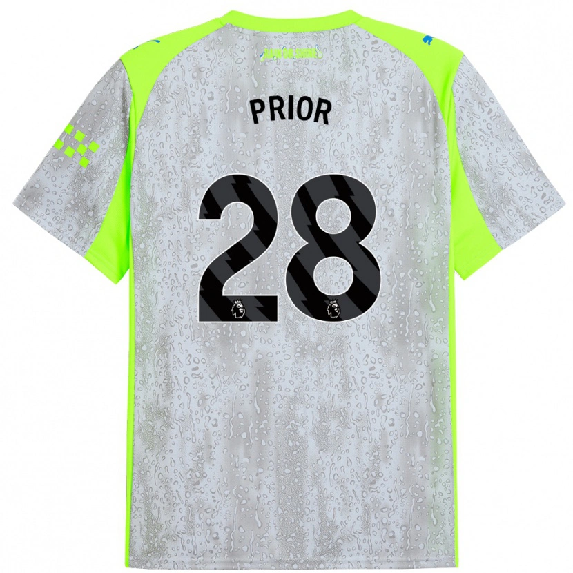 Danxen Herren Gracie Prior #28 Grau Gelb Ausweichtrikot Trikot 2025/26 T-Shirt