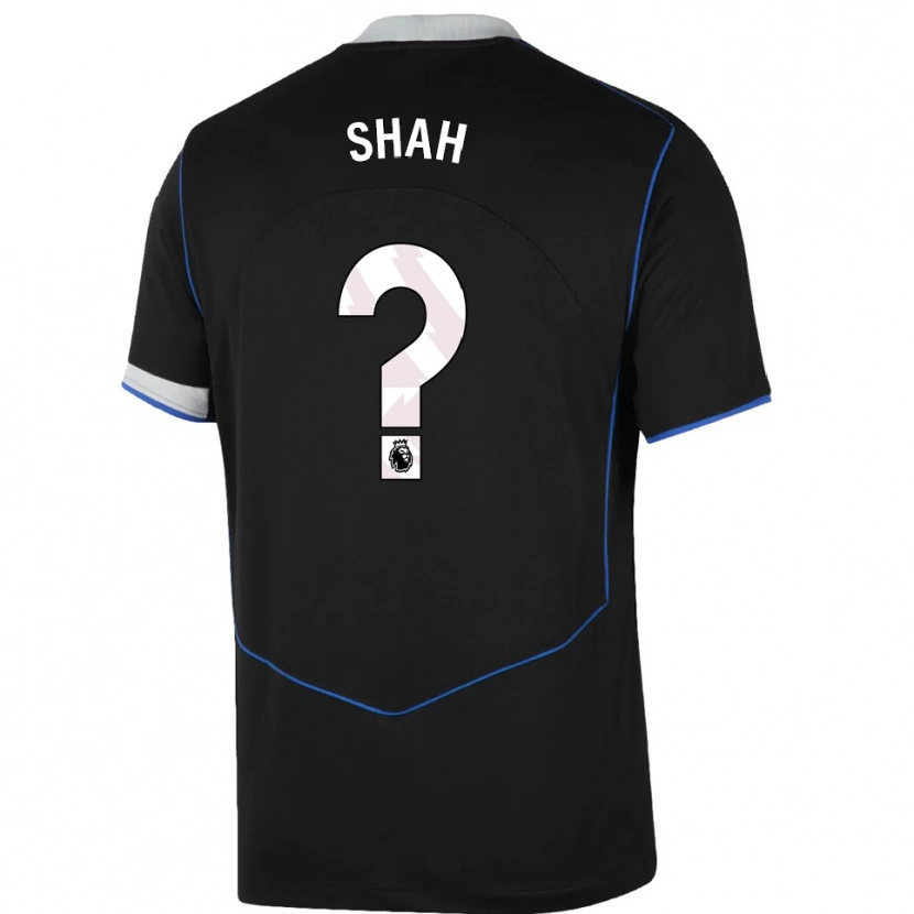 Danxen Herren Bilal Shah #0 Schwarz Blau Silber Ausweichtrikot Trikot 2025/26 T-Shirt