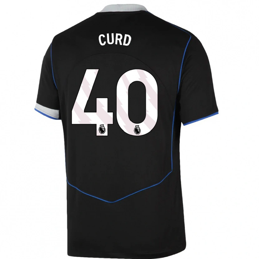 Danxen Herren Ted Curd #40 Schwarz Blau Silber Ausweichtrikot Trikot 2025/26 T-Shirt