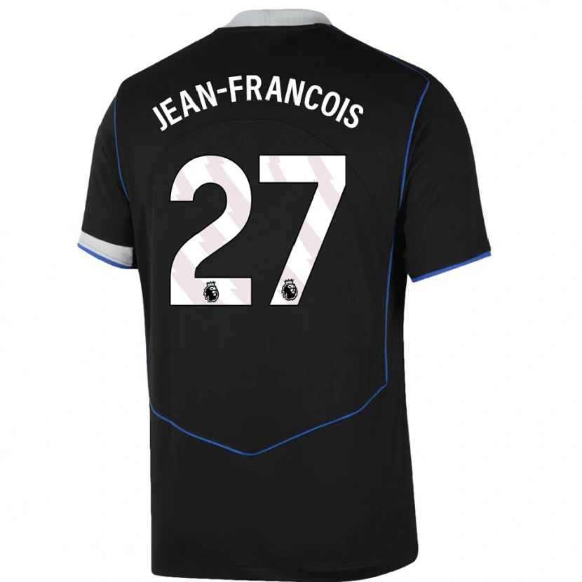 Danxen Herren Oriane Jean-Francois #27 Schwarz Blau Silber Ausweichtrikot Trikot 2025/26 T-Shirt