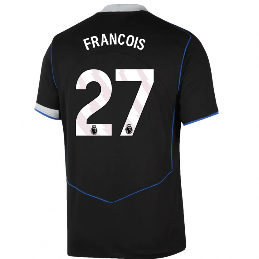 Danxen Herren Oriane Jean-François #27 Schwarz Blau Silber Ausweichtrikot Trikot 2025/26 T-Shirt