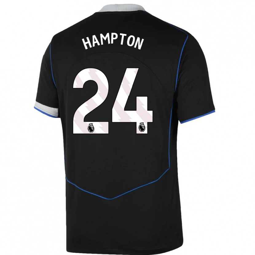 Danxen Herren Hannah Hampton #24 Schwarz Blau Silber Ausweichtrikot Trikot 2025/26 T-Shirt