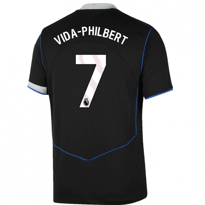 Danxen Herren Joel Philbert #7 Schwarz Blau Silber Ausweichtrikot Trikot 2025/26 T-Shirt