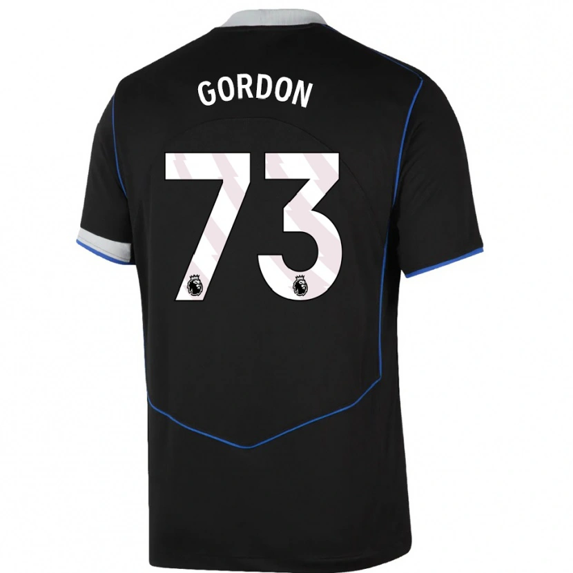 Danxen Herren Sol Gordon #73 Schwarz Blau Silber Ausweichtrikot Trikot 2025/26 T-Shirt