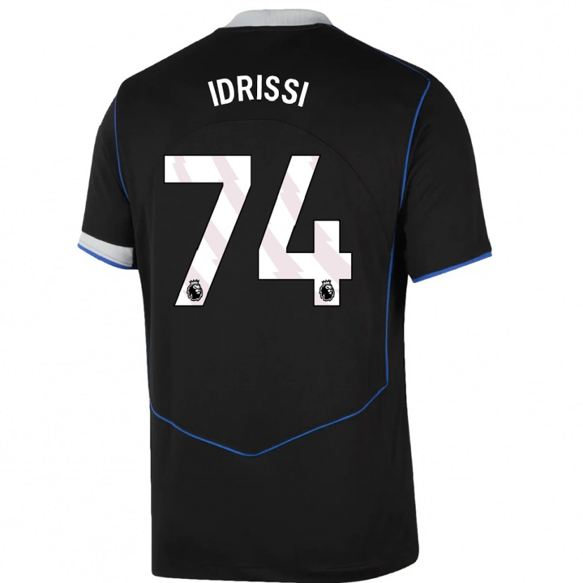 Danxen Herren Yahya Idrissi #74 Schwarz Blau Silber Ausweichtrikot Trikot 2025/26 T-Shirt