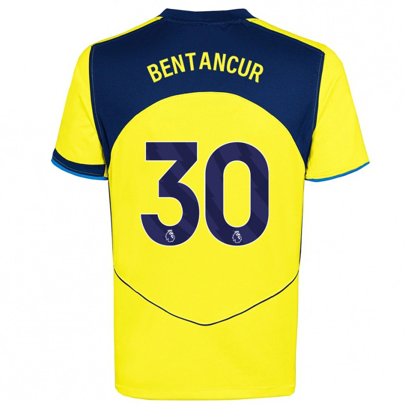 Danxen Herren Rodrigo Bentancur #30 Gelb Marineblau Ausweichtrikot Trikot 2025/26 T-Shirt