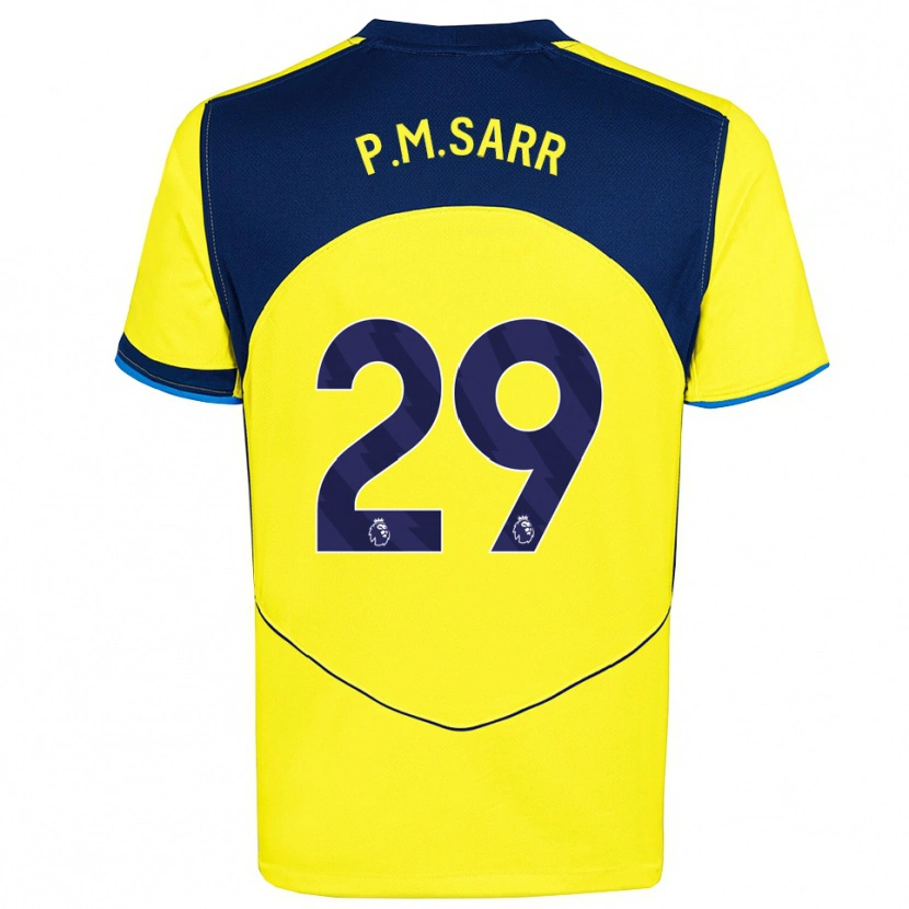 Danxen Herren Pape Matar Sarr #29 Gelb Marineblau Ausweichtrikot Trikot 2025/26 T-Shirt