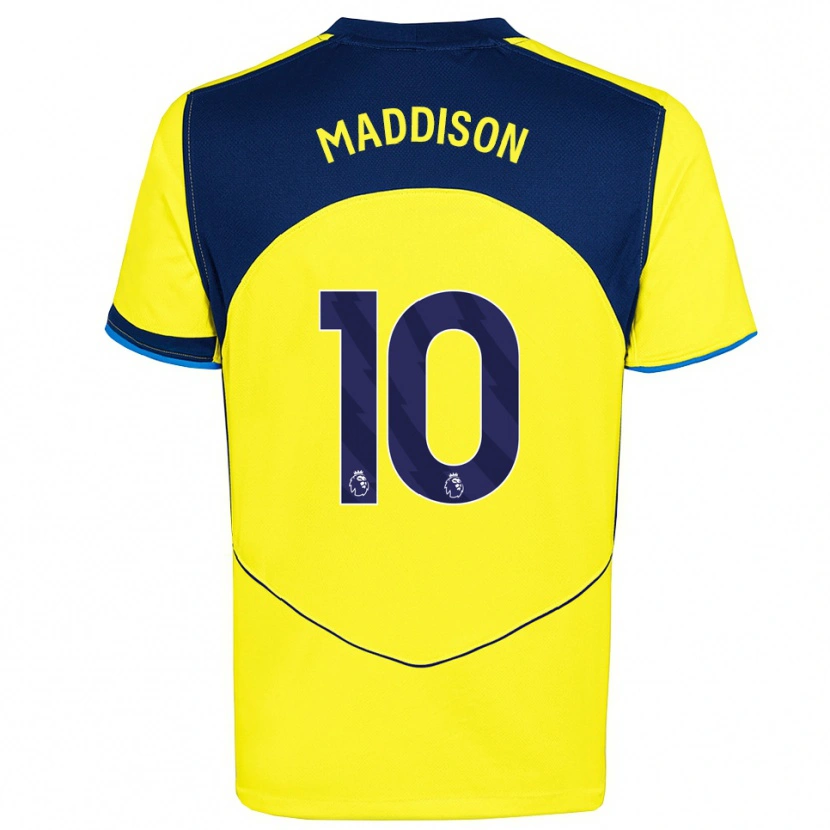 Danxen Herren James Maddison #10 Gelb Marineblau Ausweichtrikot Trikot 2025/26 T-Shirt