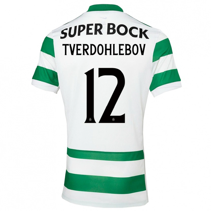 Danxen Damen Alex Tverdohlebov #12 Grün Weiß Heimtrikot Trikot 2025/26 T-Shirt