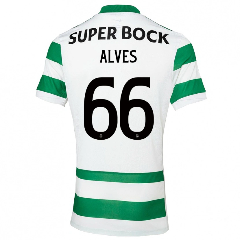 Danxen Damen Miguel Alves #66 Grün Weiß Heimtrikot Trikot 2025/26 T-Shirt