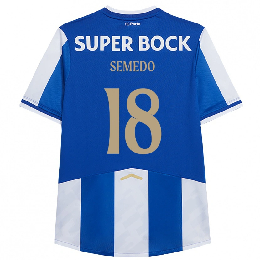 Danxen Damen Adriana Semedo #18 Blau Weiß Heimtrikot Trikot 2025/26 T-Shirt