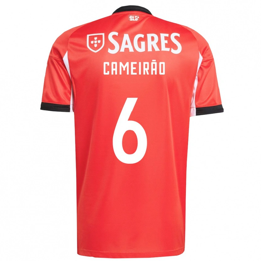 Danxen Damen Beatriz Cameirão #6 Rot Weiß Heimtrikot Trikot 2025/26 T-Shirt