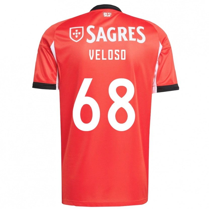 Danxen Damen João Veloso #68 Rot Weiß Heimtrikot Trikot 2025/26 T-Shirt