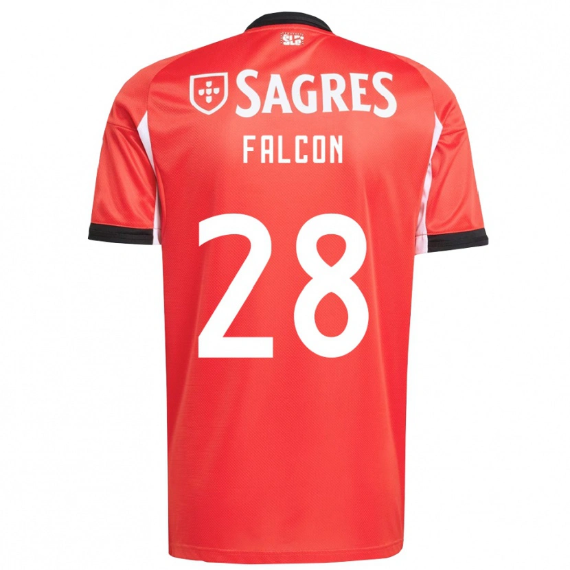 Danxen Damen Andrea Falcón #28 Rot Weiß Heimtrikot Trikot 2025/26 T-Shirt