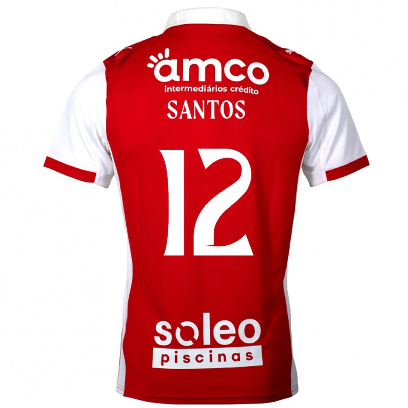Danxen Damen Matheus Santos #12 Rot Weiß Heimtrikot Trikot 2025/26 T-Shirt