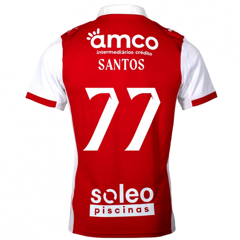 Danxen Damen Edu Santos #77 Rot Weiß Heimtrikot Trikot 2025/26 T-Shirt