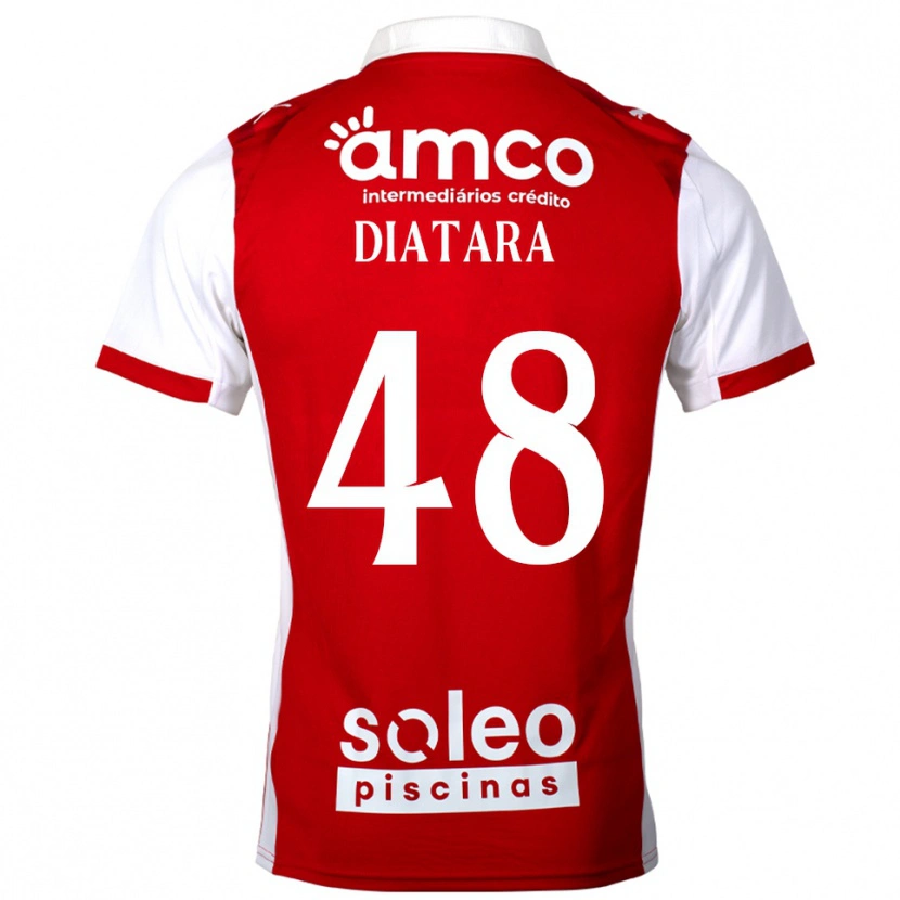 Danxen Damen Samba Diatara #48 Rot Weiß Heimtrikot Trikot 2025/26 T-Shirt