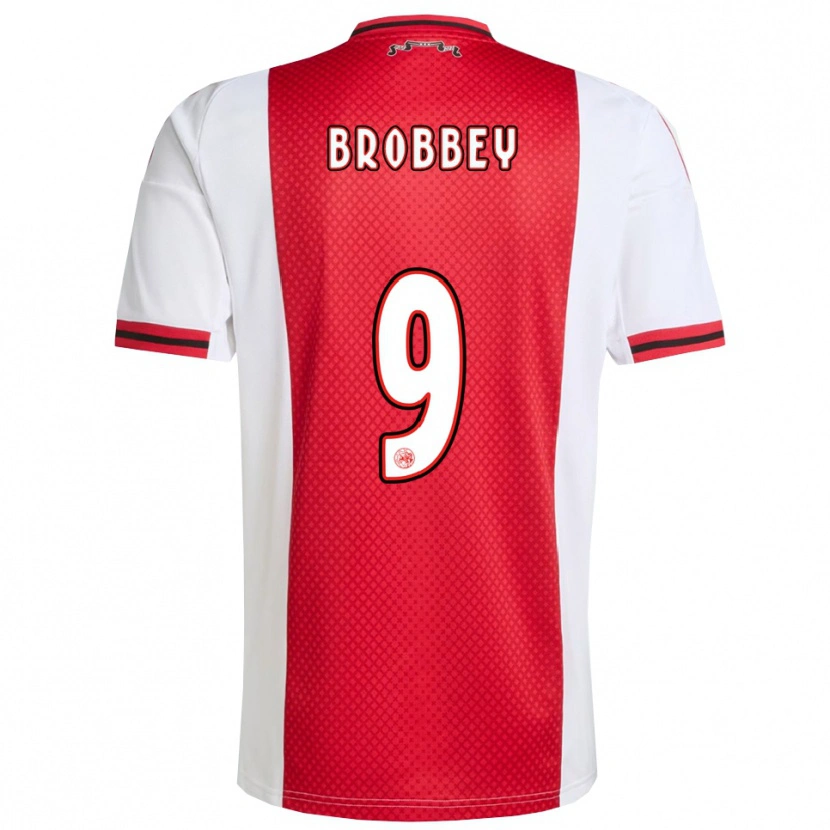 Danxen Damen Brian Brobbey #9 Rot Weiß Heimtrikot Trikot 2025/26 T-Shirt