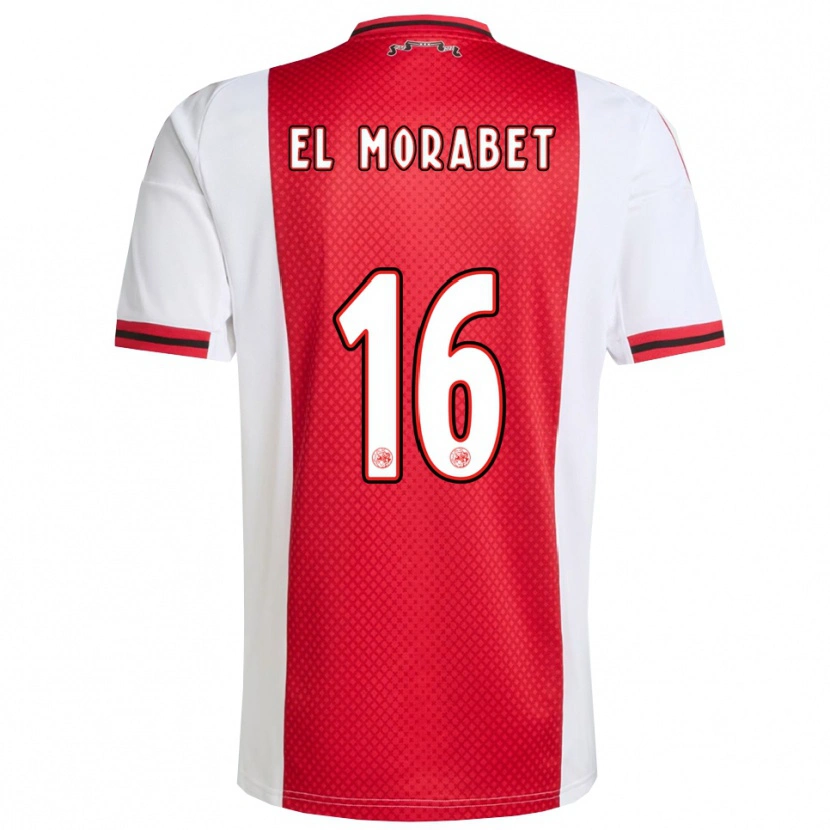 Danxen Damen Younes El Morabet #16 Rot Weiß Heimtrikot Trikot 2025/26 T-Shirt