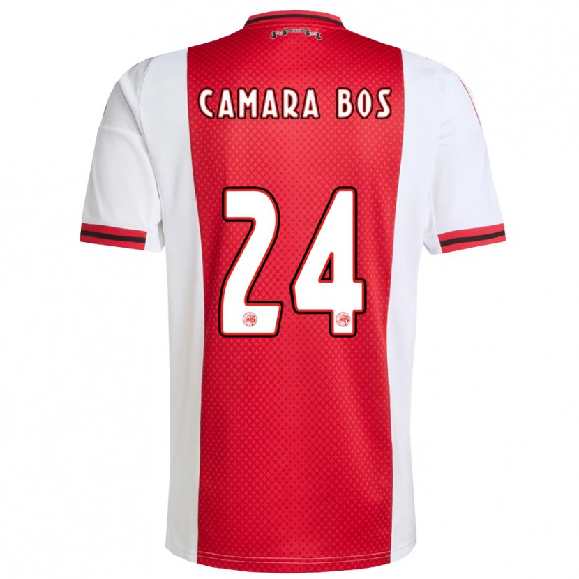 Danxen Damen Daniel Camara Bos #24 Rot Weiß Heimtrikot Trikot 2025/26 T-Shirt
