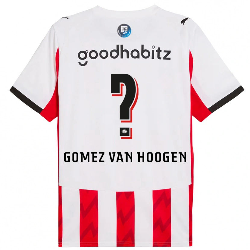 Danxen Damen Samuel Gomez Van Hoogen #0 Rot Weiß Heimtrikot Trikot 2025/26 T-Shirt