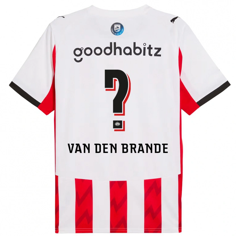 Danxen Damen Daan Van Den Brande #0 Rot Weiß Heimtrikot Trikot 2025/26 T-Shirt