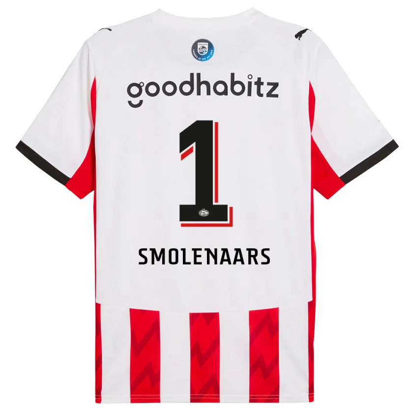 Danxen Damen Tijn Smolenaars #1 Rot Weiß Heimtrikot Trikot 2025/26 T-Shirt