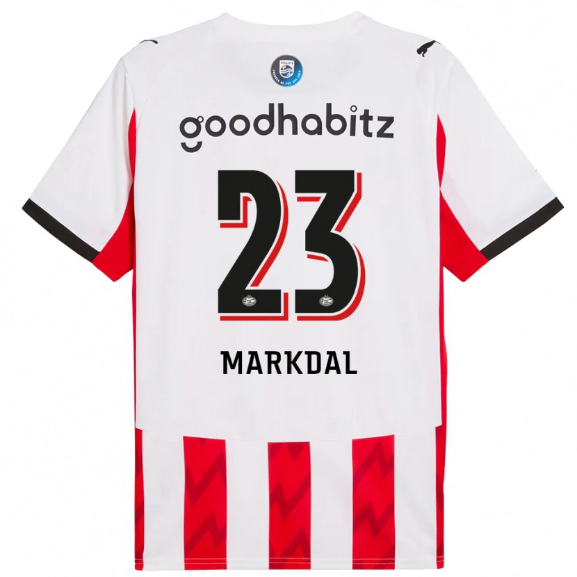 Danxen Damen Mikkel Markdal #23 Rot Weiß Heimtrikot Trikot 2025/26 T-Shirt