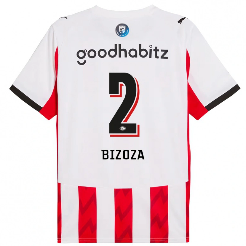 Danxen Damen Kevin Bizoza #2 Rot Weiß Heimtrikot Trikot 2025/26 T-Shirt
