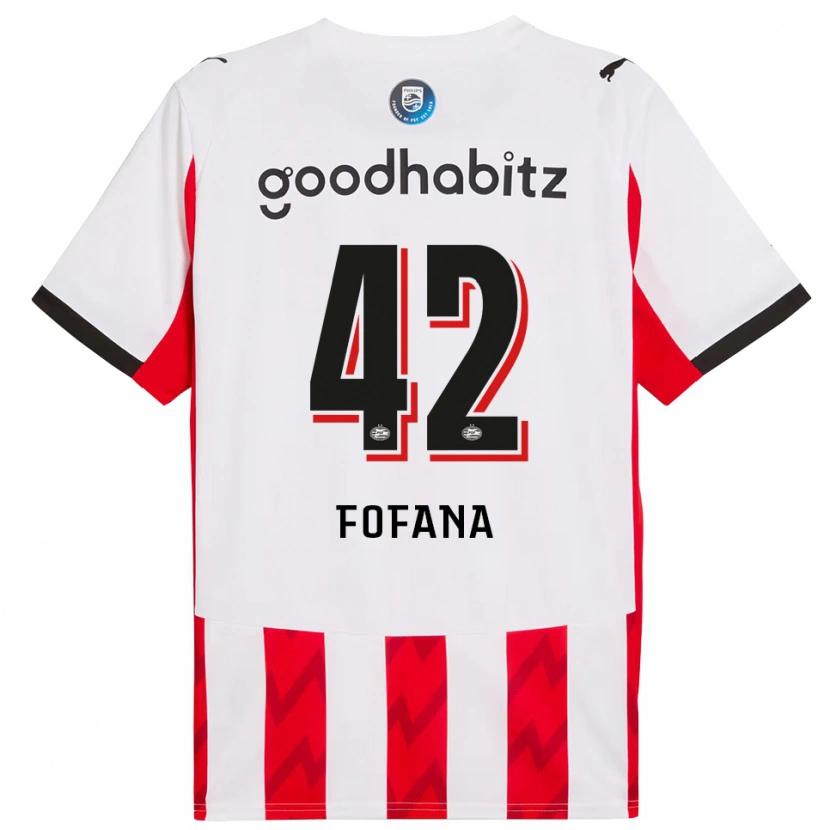 Danxen Damen Fode Fofana #42 Rot Weiß Heimtrikot Trikot 2025/26 T-Shirt