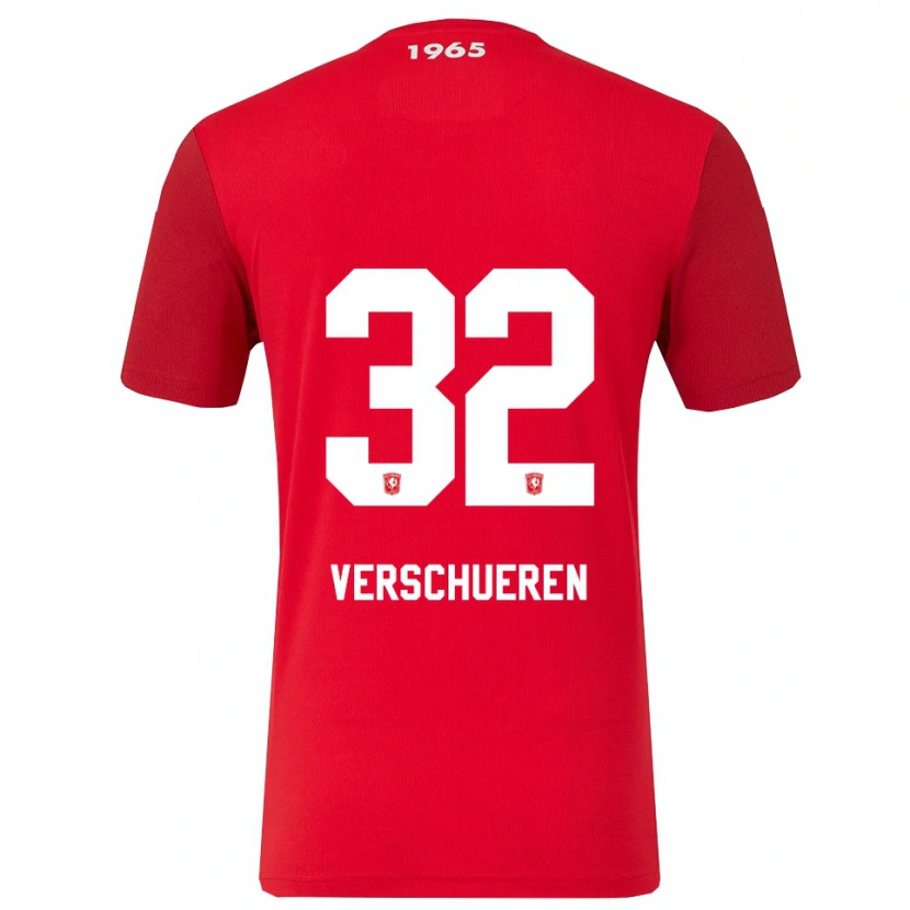 Danxen Damen Arno Verschueren #32 Rot Weiß Heimtrikot Trikot 2025/26 T-Shirt