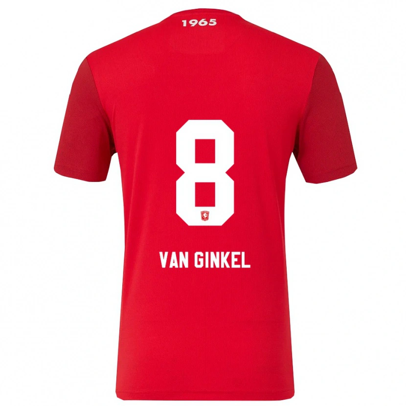 Danxen Damen Danique Van Ginkel #8 Rot Weiß Heimtrikot Trikot 2025/26 T-Shirt