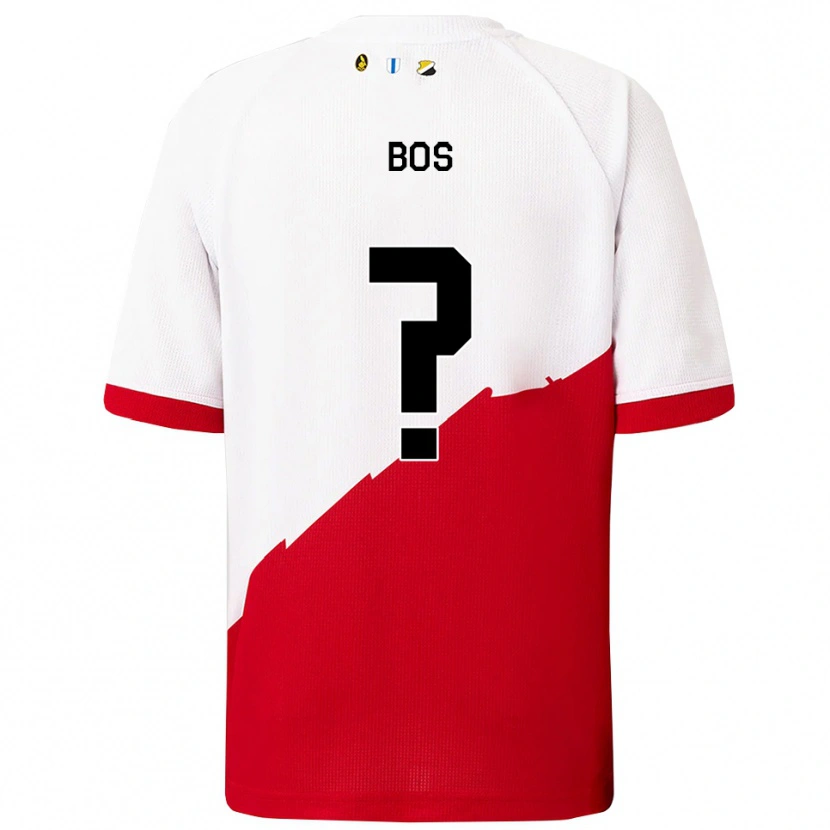 Danxen Damen Torben Bos #0 Weiß Rot Heimtrikot Trikot 2025/26 T-Shirt