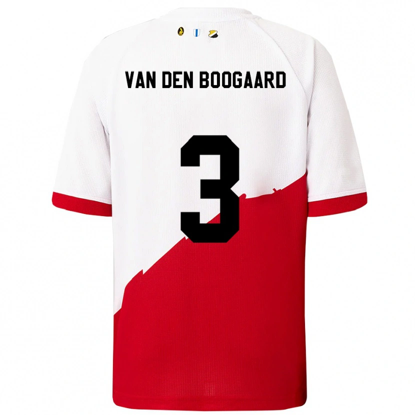 Danxen Damen Brian Van Den Boogaard #3 Weiß Rot Heimtrikot Trikot 2025/26 T-Shirt