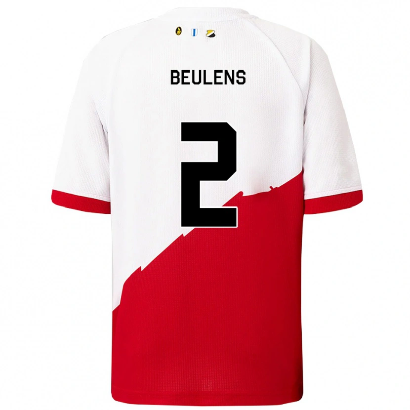 Danxen Damen Noël Beulens #2 Weiß Rot Heimtrikot Trikot 2025/26 T-Shirt
