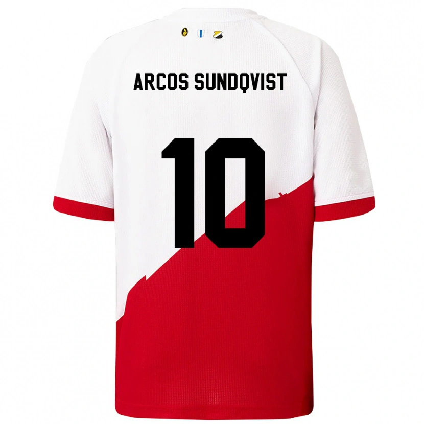 Danxen Damen Gustav Arcos Sundqvist #10 Weiß Rot Heimtrikot Trikot 2025/26 T-Shirt