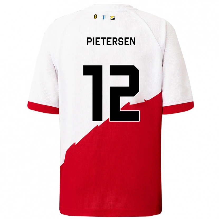 Danxen Damen Stan Pietersen #12 Weiß Rot Heimtrikot Trikot 2025/26 T-Shirt