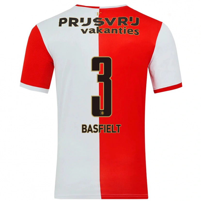 Danxen Damen Jessy Basfielt #3 Rot Weiß Heimtrikot Trikot 2025/26 T-Shirt