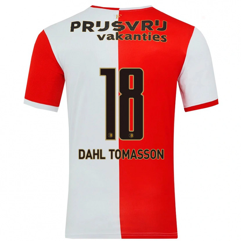 Danxen Damen Luca Dahl Tomasson #18 Rot Weiß Heimtrikot Trikot 2025/26 T-Shirt