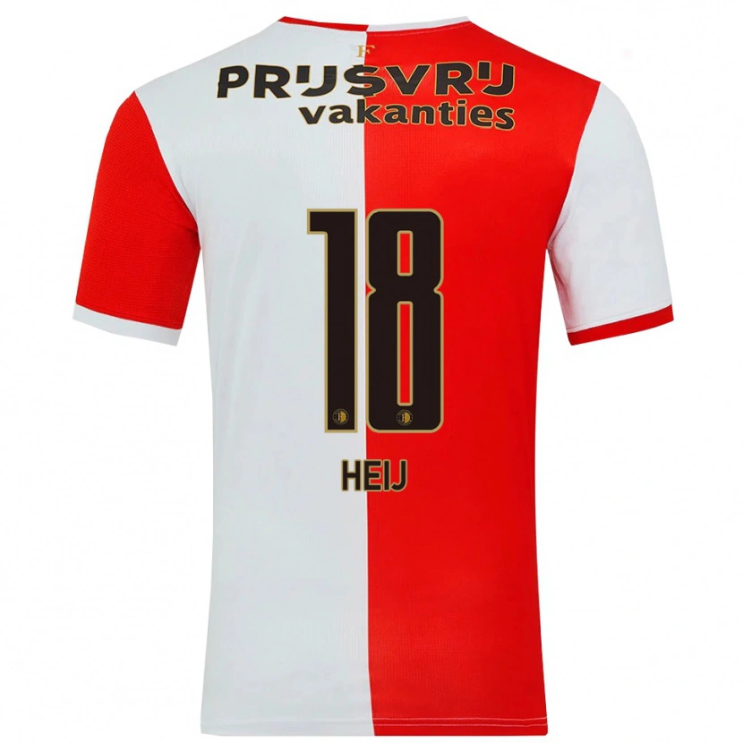 Danxen Damen Lucy Heij #18 Rot Weiß Heimtrikot Trikot 2025/26 T-Shirt