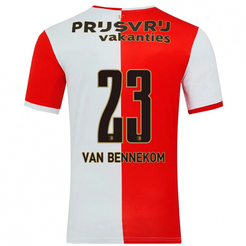 Danxen Damen Duron Van Bennekom #23 Rot Weiß Heimtrikot Trikot 2025/26 T-Shirt