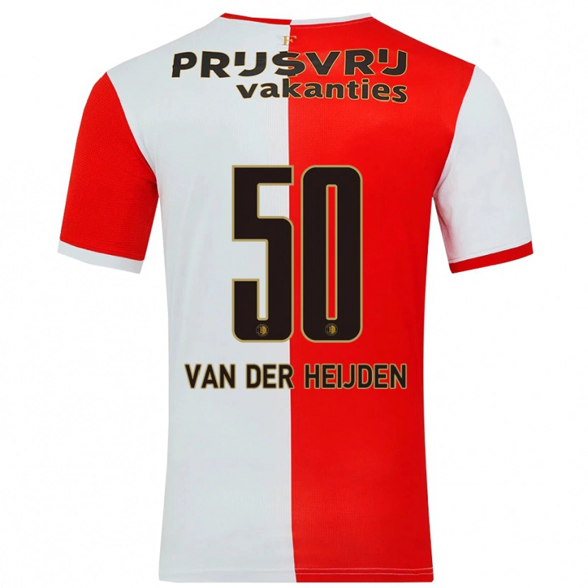 Danxen Damen Delano Van Der Heijden #50 Rot Weiß Heimtrikot Trikot 2025/26 T-Shirt