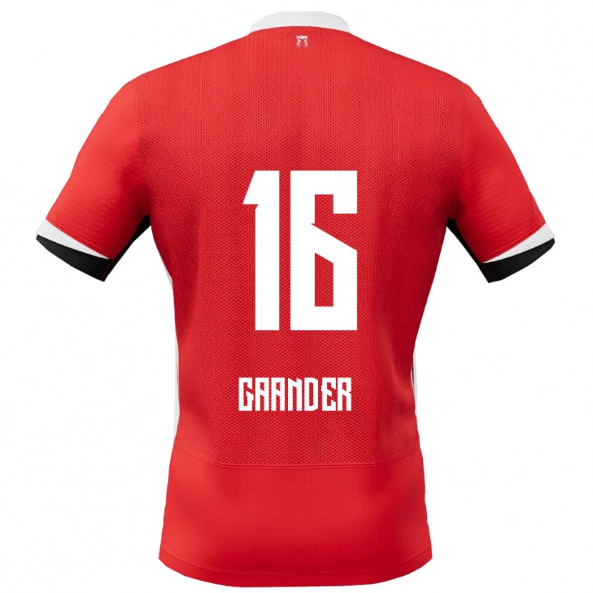 Danxen Damen Christian Gaander #16 Rot Weiß Heimtrikot Trikot 2025/26 T-Shirt