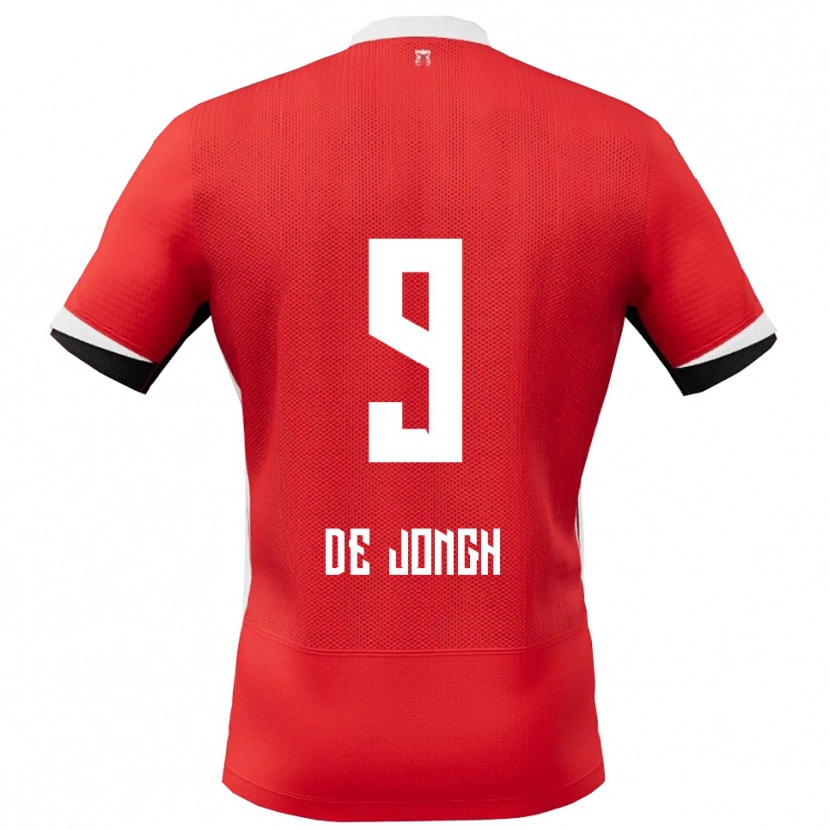 Danxen Damen Iain De Jongh #9 Rot Weiß Heimtrikot Trikot 2025/26 T-Shirt