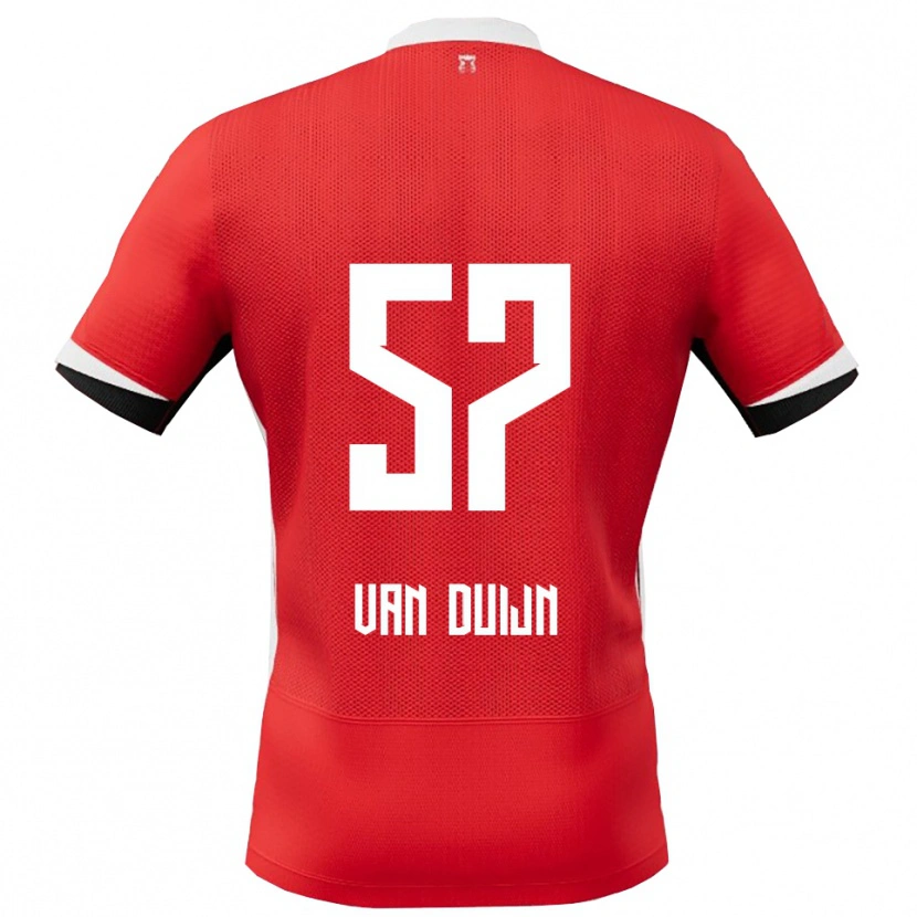 Danxen Damen Sem Van Duijn #57 Rot Weiß Heimtrikot Trikot 2025/26 T-Shirt