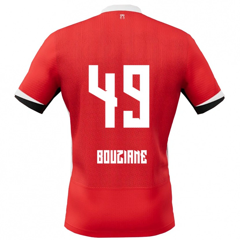 Danxen Damen Wassim Bouziane #49 Rot Weiß Heimtrikot Trikot 2025/26 T-Shirt